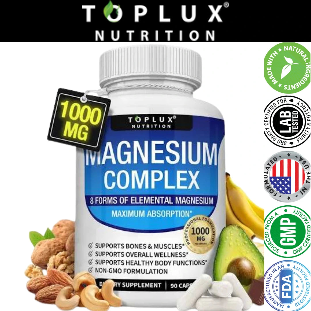 Toplux® Magnesium Complex 8 en 1 🌿 IMPORTADO 🇺🇸