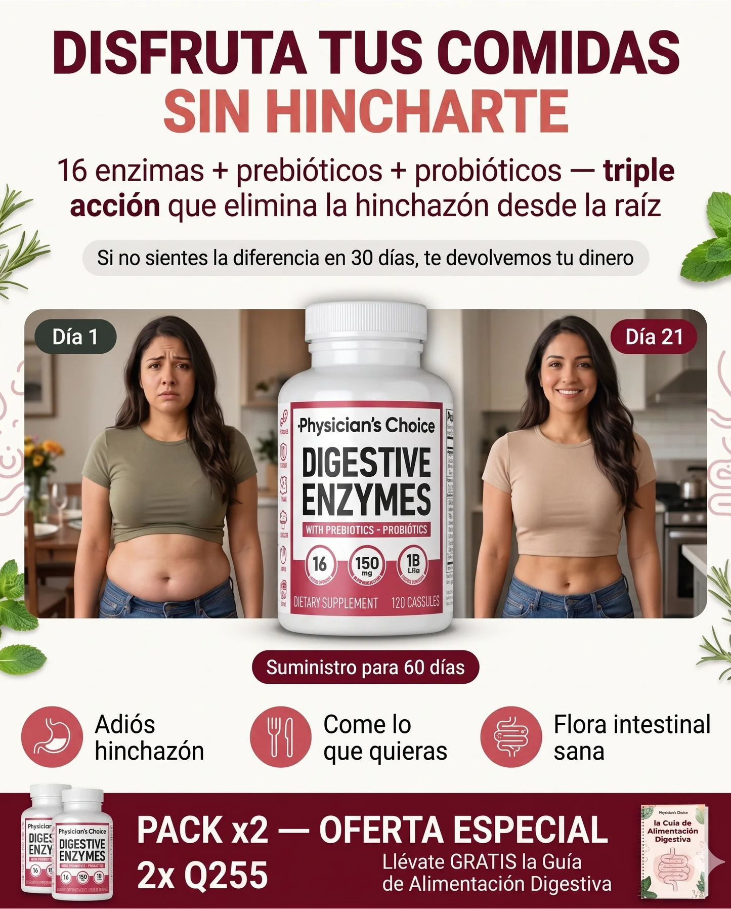 2 x Digestive Enzymes Original | Tratamiento Completo