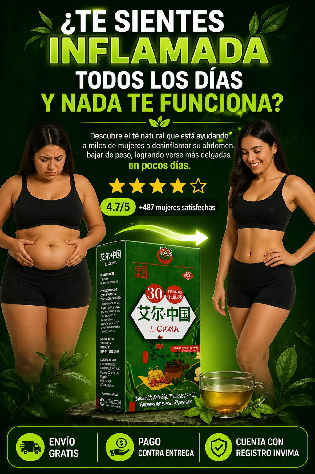 Té Jing Zhe® x 30 Bolsitas | Chupa Panza