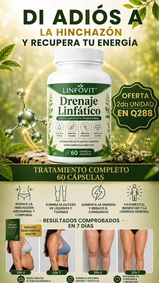 Linfovit™ x60 | Soporte Metabólico Contra Líquidos Retenidos