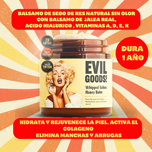 Evil Goods Sebo de Res Natural + Balsamo de Jalea Real | Importada 🇺🇸